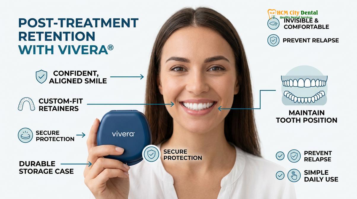 Summary diagram of Invisalign Vivera Retainers After Treatment