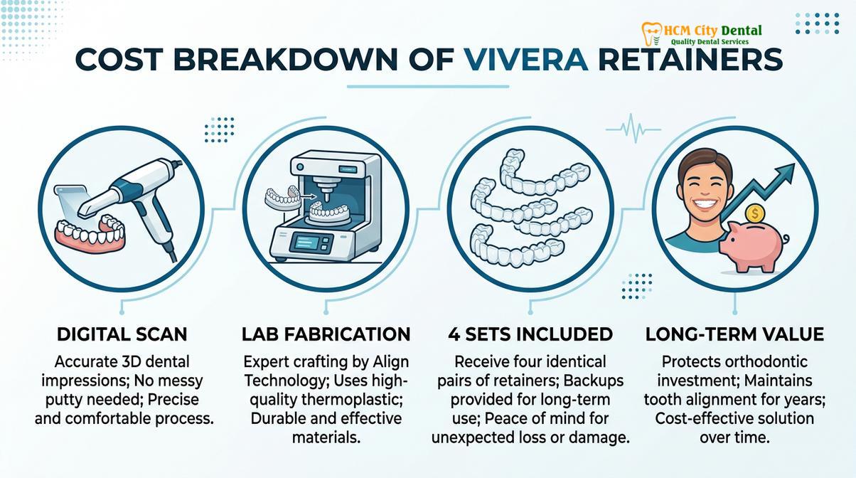 Visual illustration of invisalign vivera retainers cost