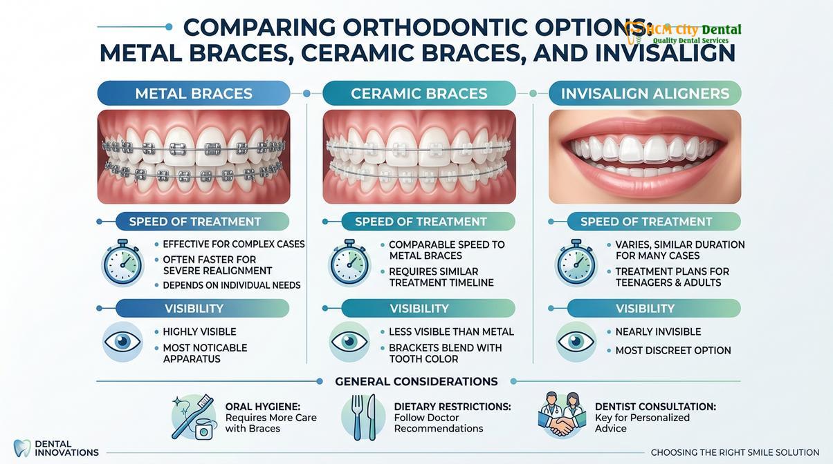 Summary diagram of invisalign vs braces cost