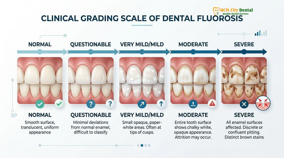 Summary diagram of fluoride dental risks
