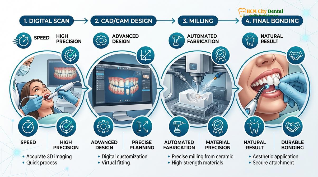 Summary diagram of digital scan veneers vietnam
