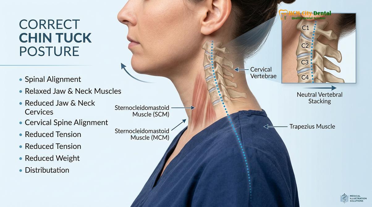 Clinical photography related to jaw exercises bruxism relief