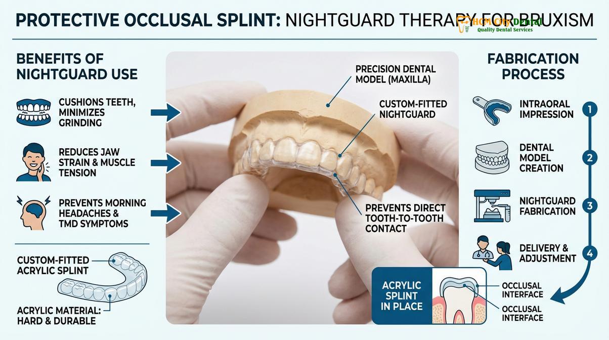 Visual illustration of jaw pain in morning bruxism