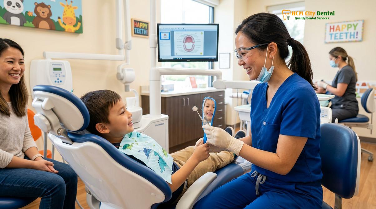 Clinical illustration of kids dentist phu my hung