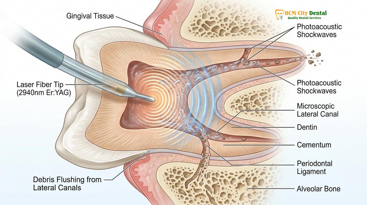 Clinical photography related to Laser Root Canal Disinfection