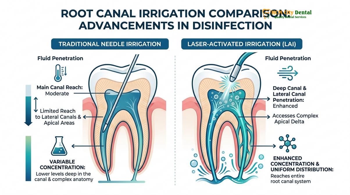 Summary diagram of Laser Root Canal Disinfection