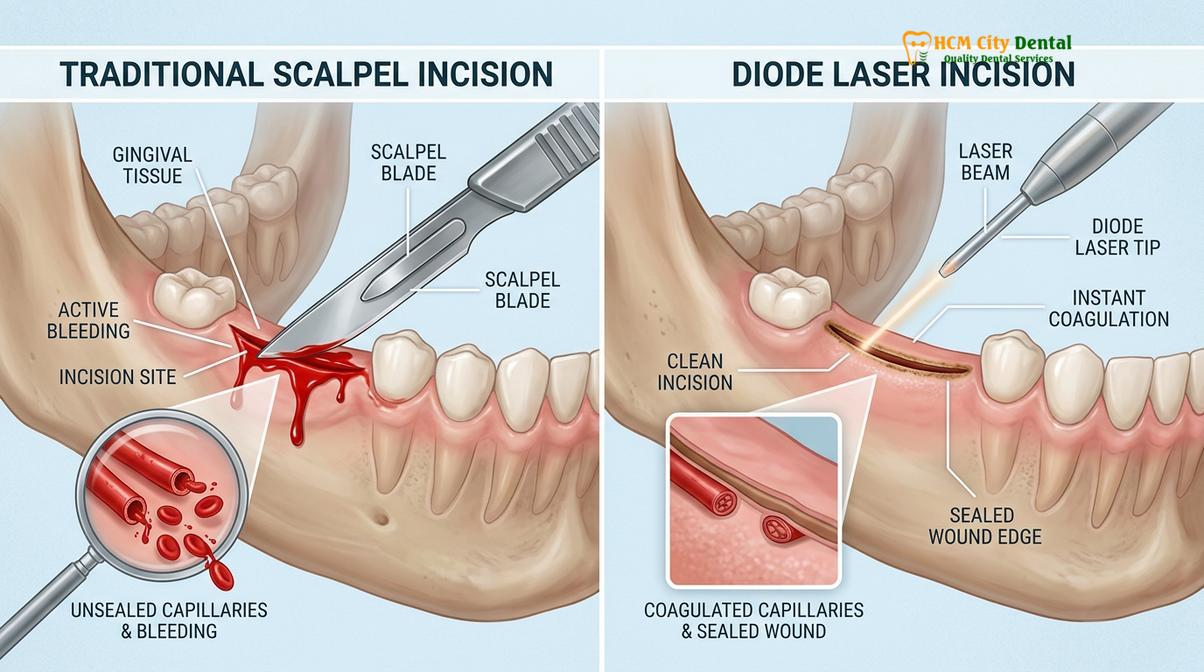 Clinical photography related to Laser Gingivectomy Saigon