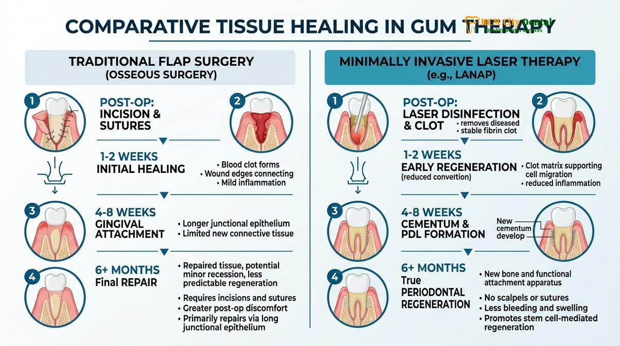 Summary diagram of laser gum therapy cost
