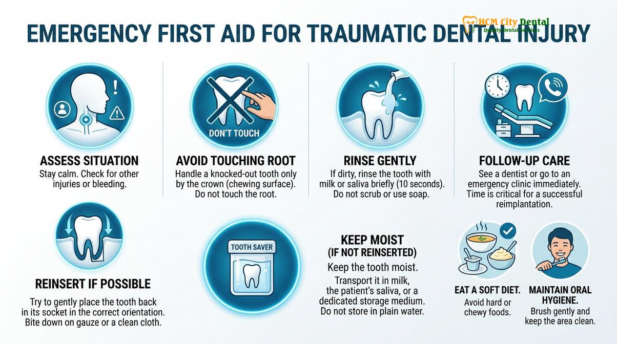 Summary diagram of loose tooth adult emergency