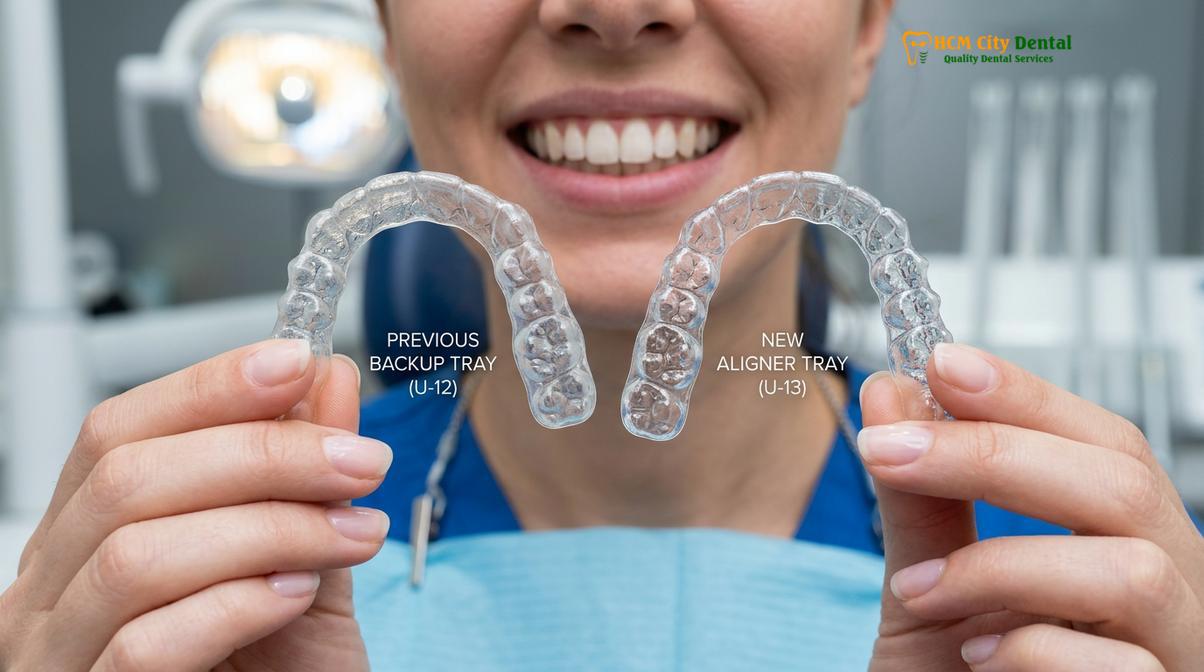 Clinical photography related to Lost Invisalign Aligner Abroad What to Do