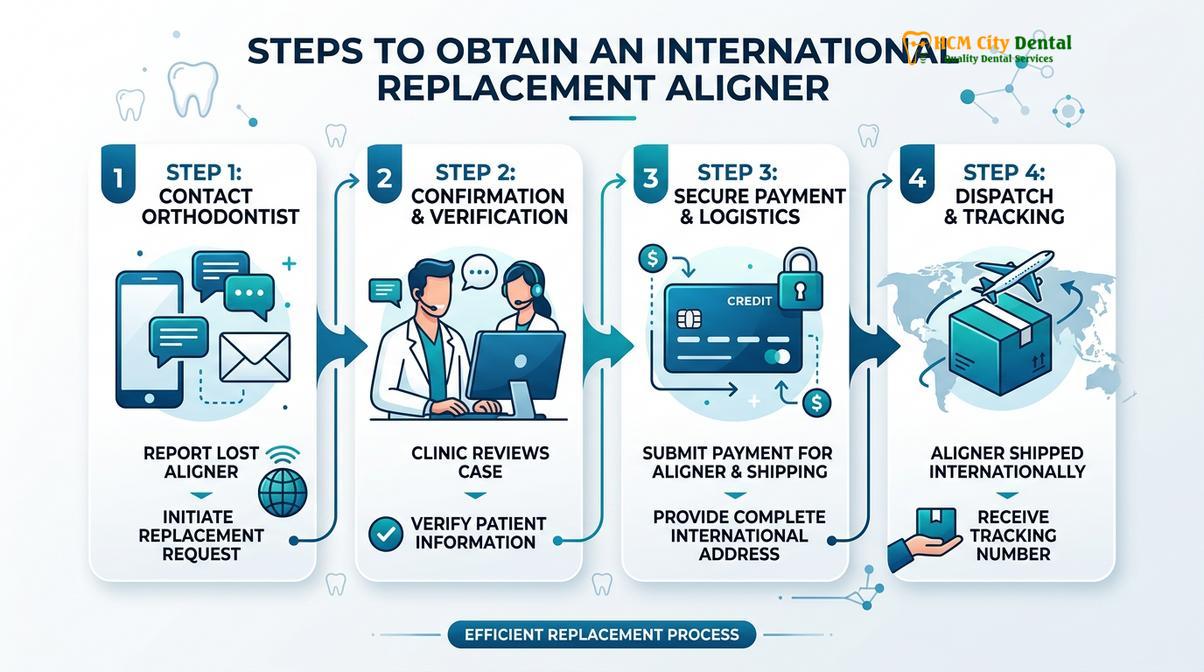 Summary diagram of Lost Invisalign Aligner Abroad What to Do