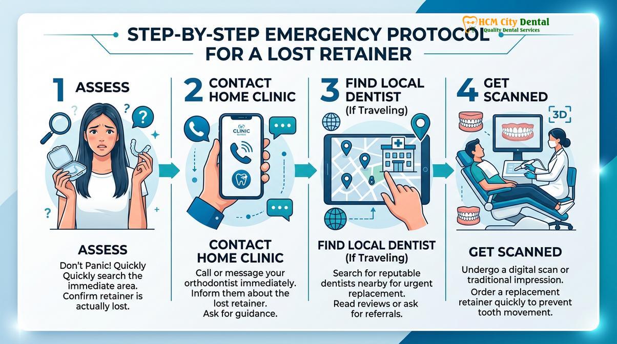 Summary diagram of lost retainer abroad