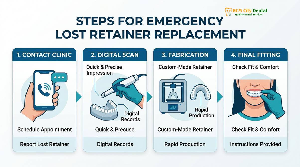 Summary diagram of lost retainer replacement saigon
