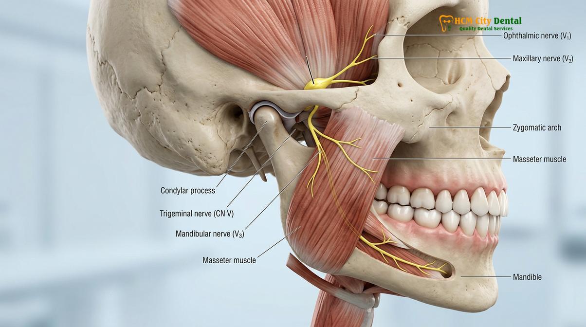 Clinical photography related to Masseter Botox for TMJ Saigon
