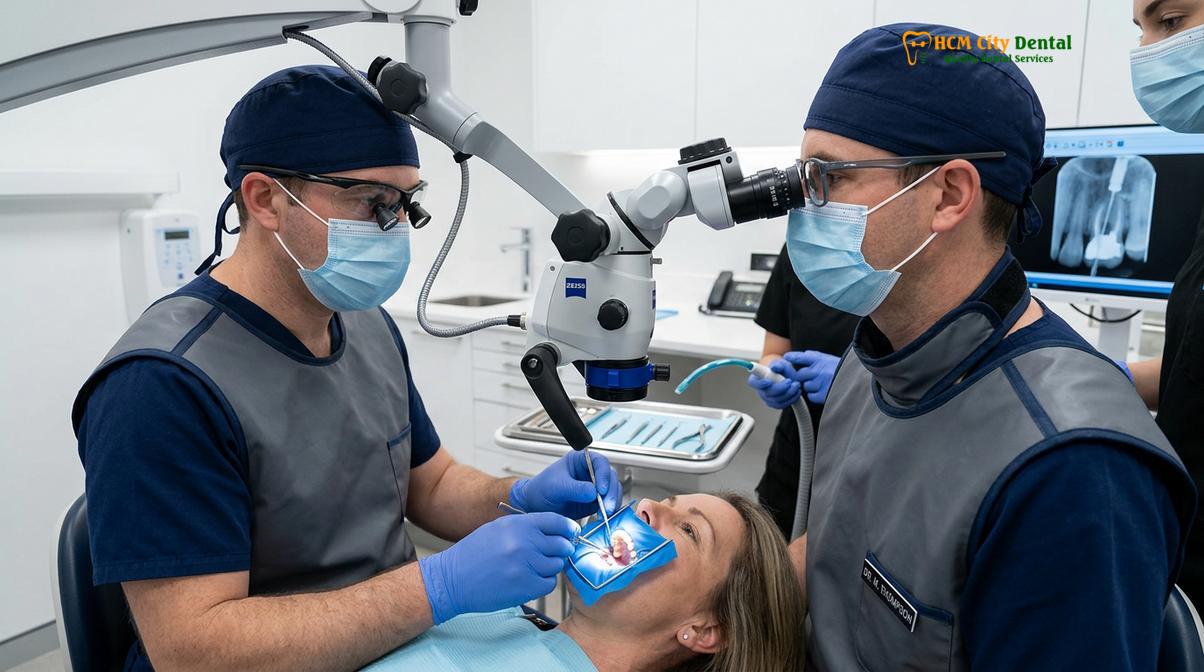 Clinical photography related to Microscope Root Canal Vietnam