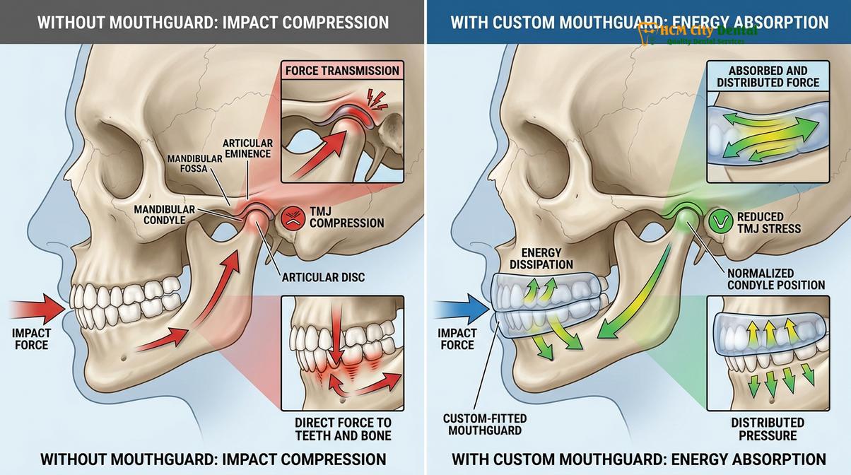 Clinical photography related to Sports Mouthguard Ho Chi Minh City