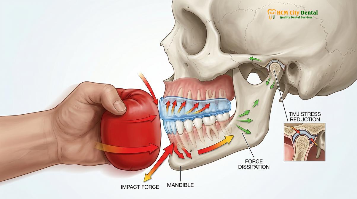 Clinical photography related to mouthguard boxing muay thai Vietnam