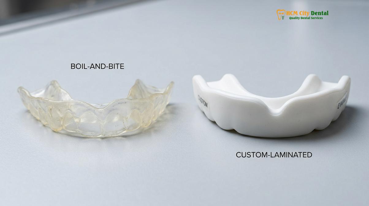 Visual description of mouthguard boxing muay thai Vietnam