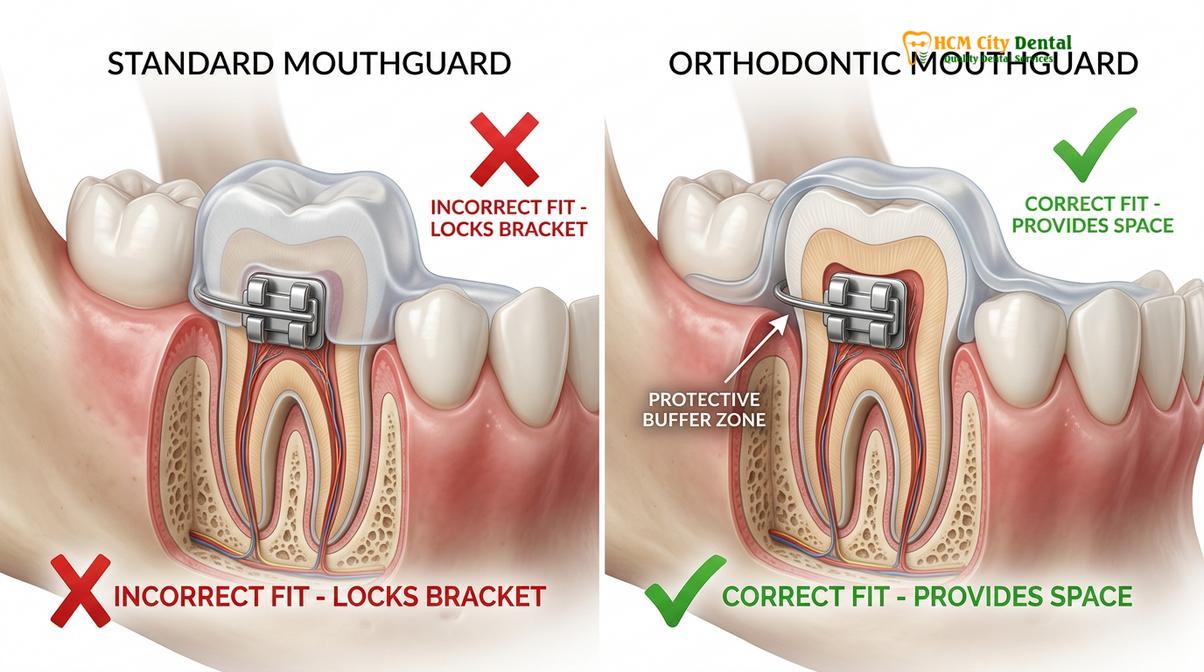 Clinical photography related to mouthguard with braces orthodontics