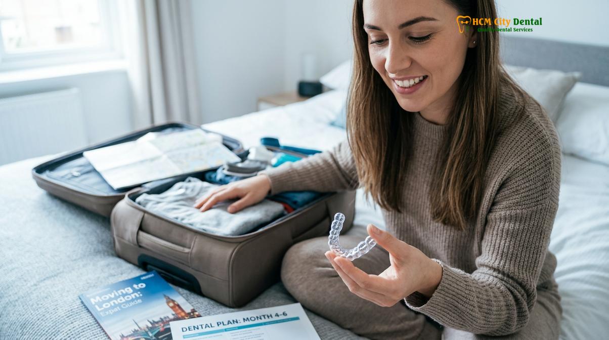 Clinical illustration of Moving Abroad During Invisalign Treatment