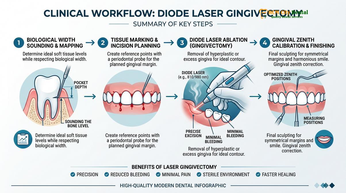 Summary diagram of Lip Exercises for Gummy Smile