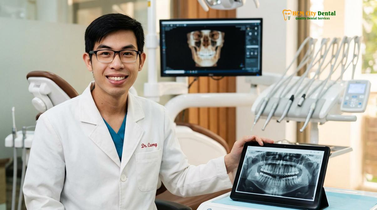 Dr. Nguyen Van Cuong DDS discussing implant options