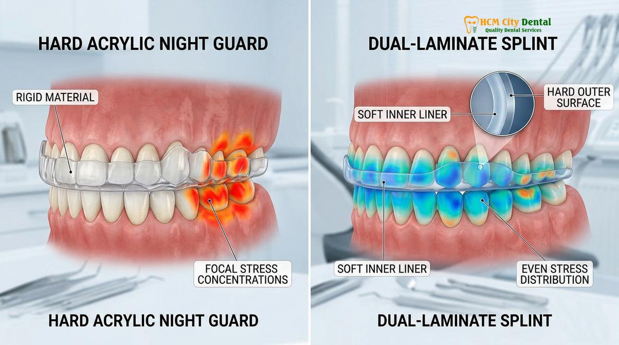 Clinical photography related to night guard cost Vietnam vs Korea