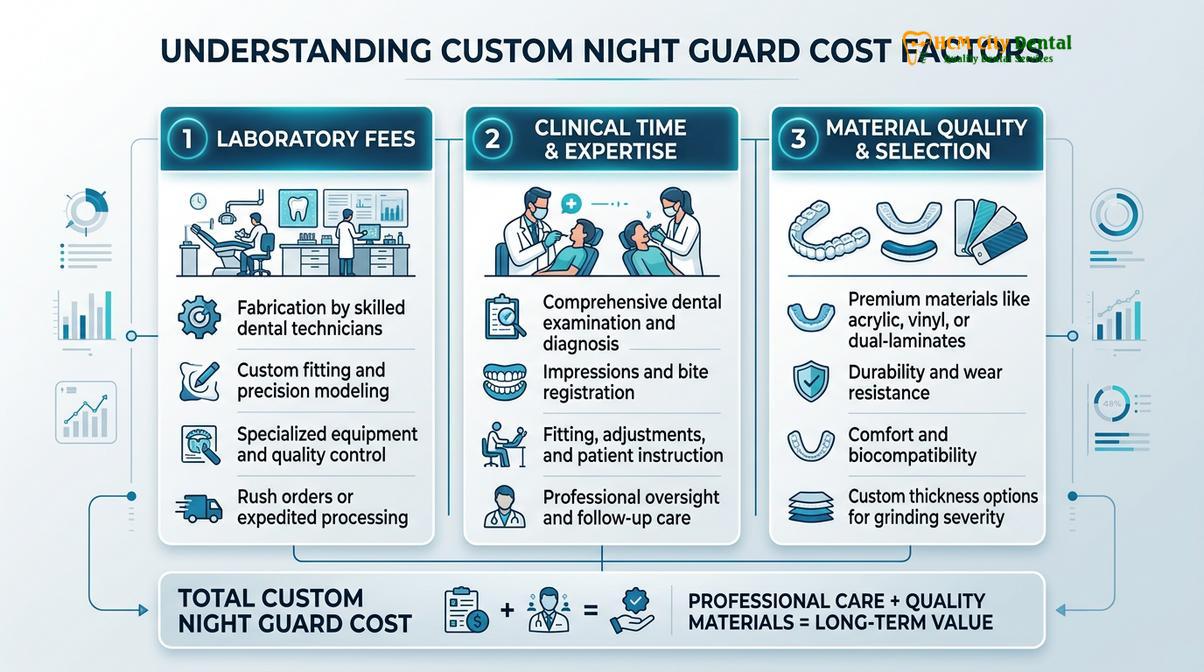 Summary diagram of night guard cost Vietnam vs Korea