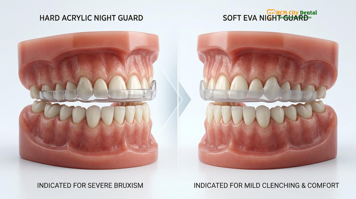 Clinical photography related to night guard cost Vietnam vs USA