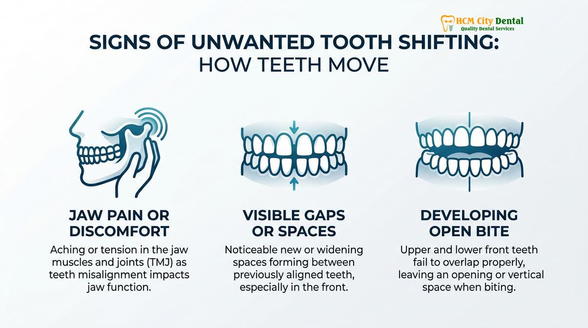 Summary diagram of night guard moving teeth myth