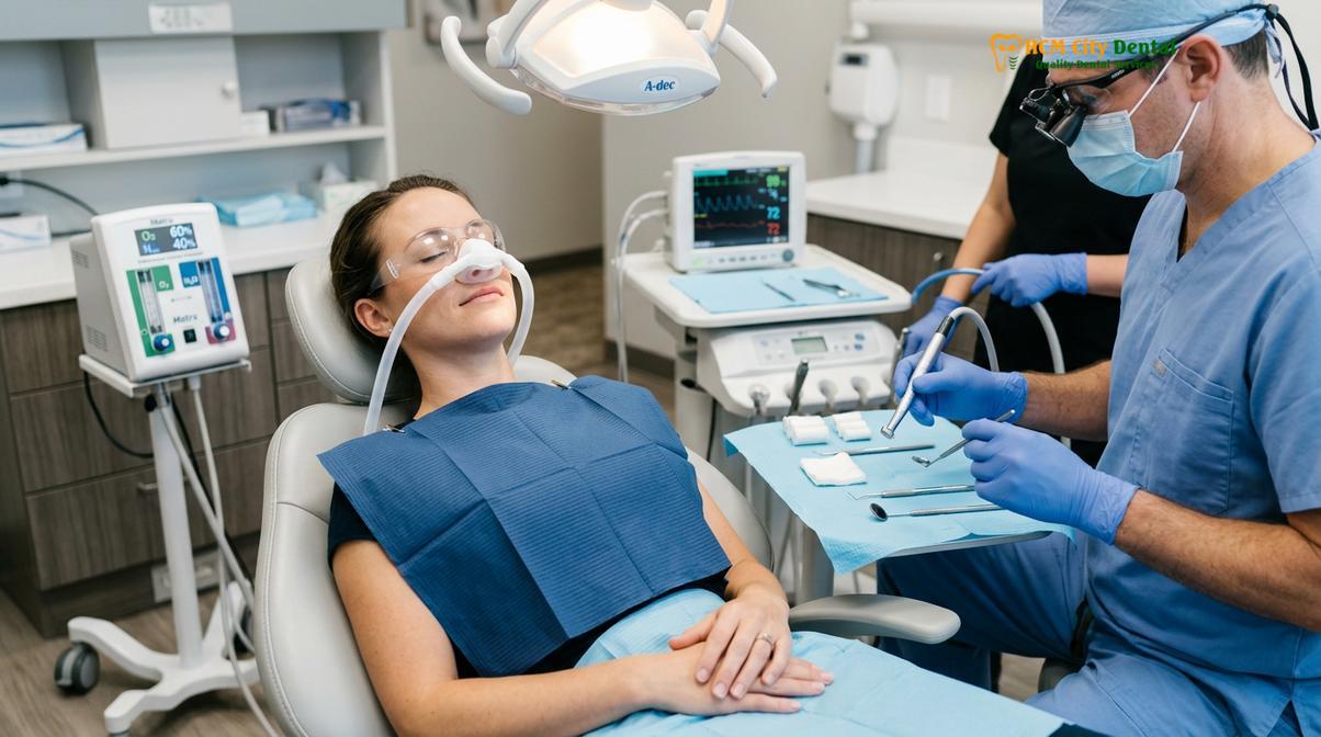 Visual description of nitrous oxide wisdom teeth