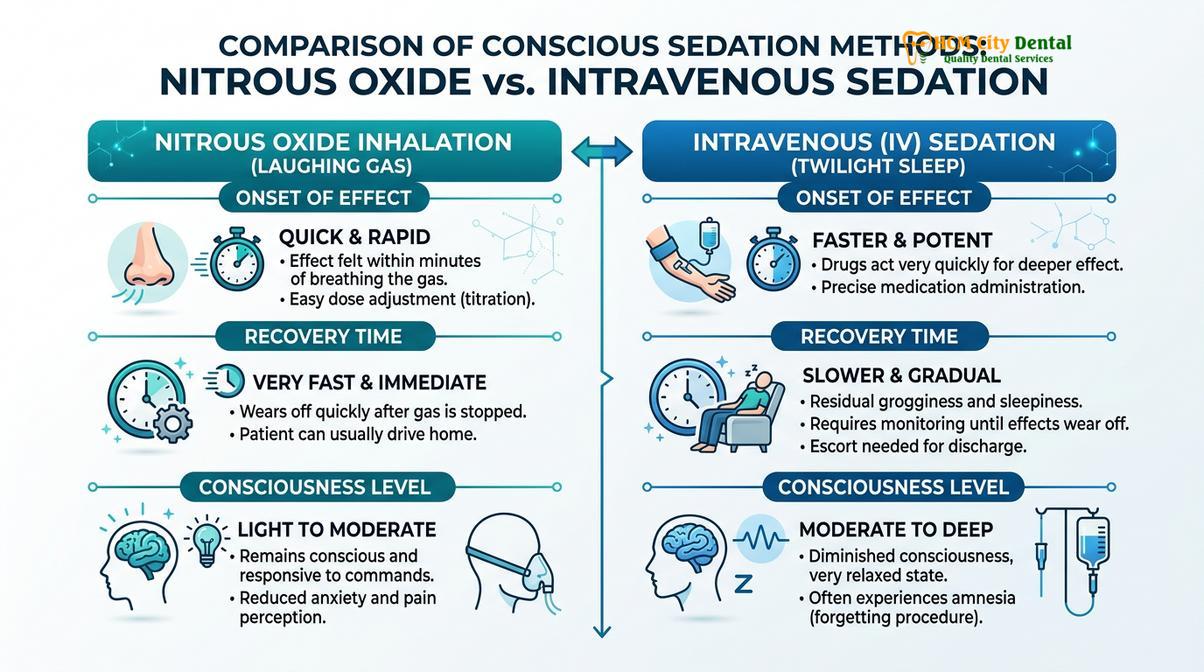 Summary diagram of nitrous oxide wisdom teeth
