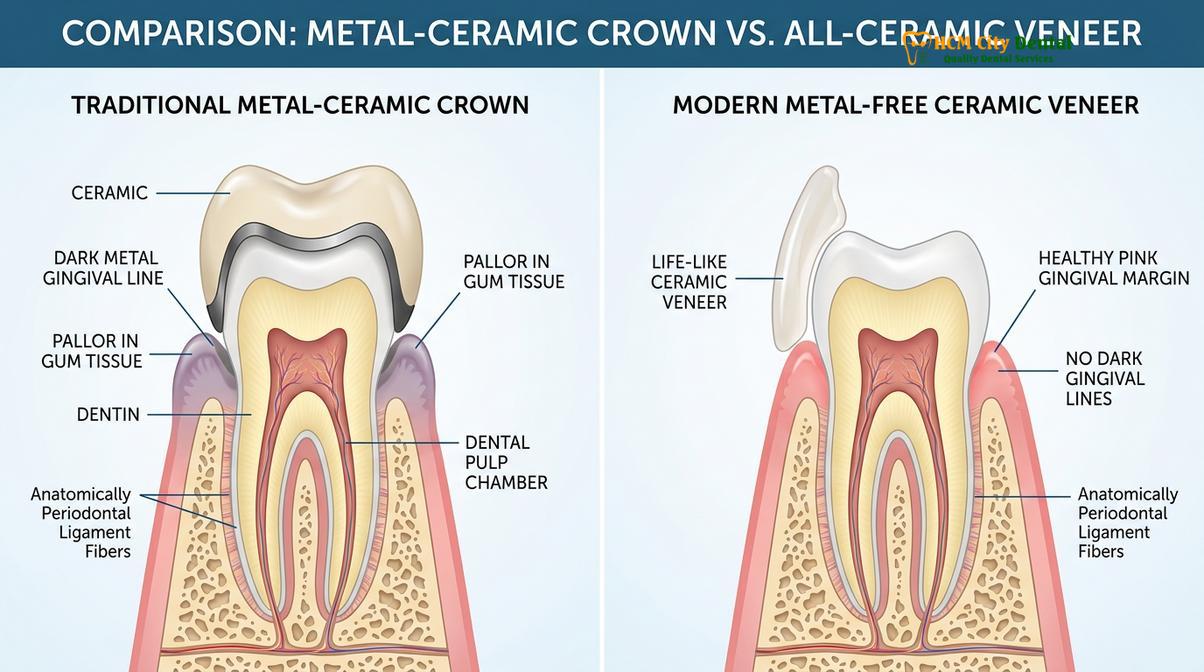Clinical photography related to non toxic veneers