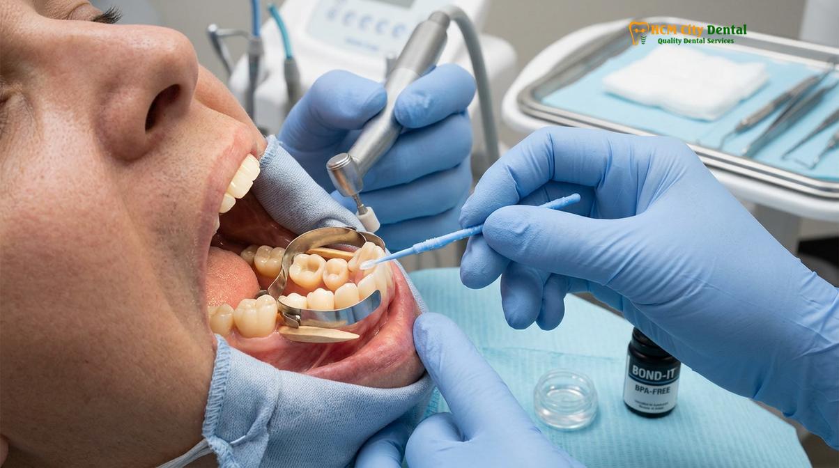 Visual description of non toxic veneers