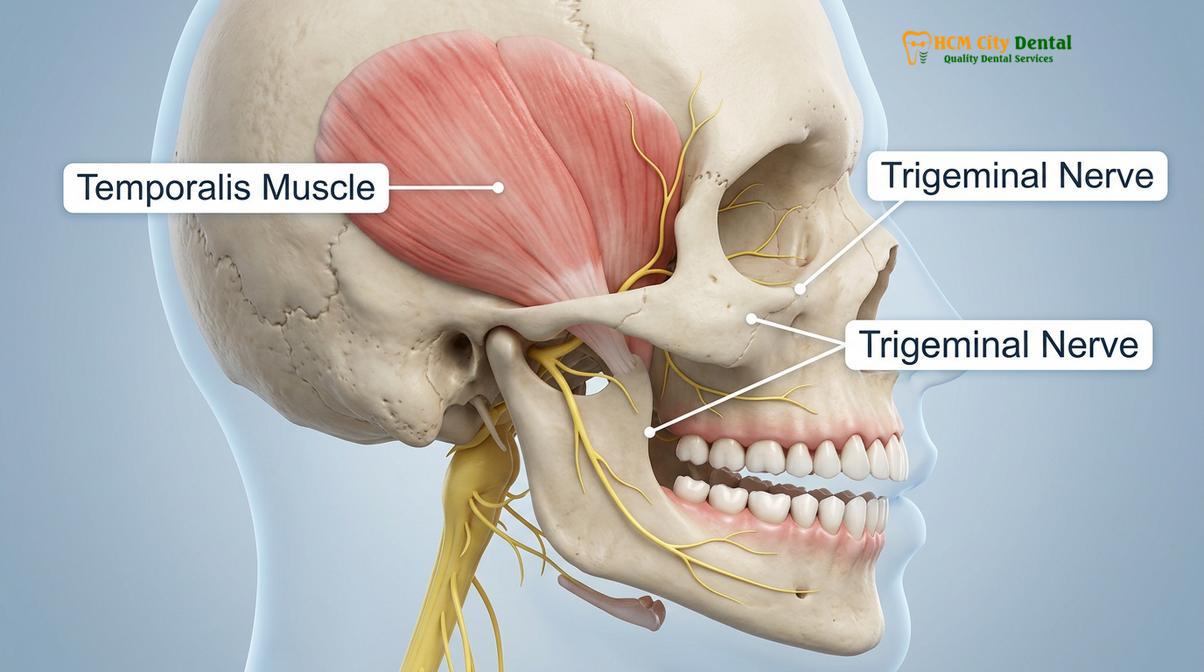 Clinical photography related to NTI Device for TMJ Vietnam