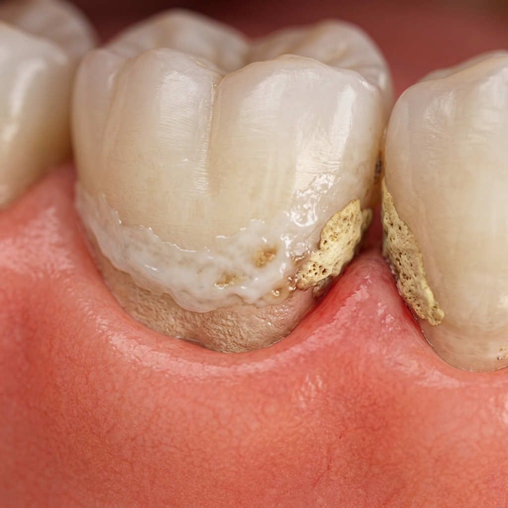 Microscopic view of dental biofilm maturation and calculus formation