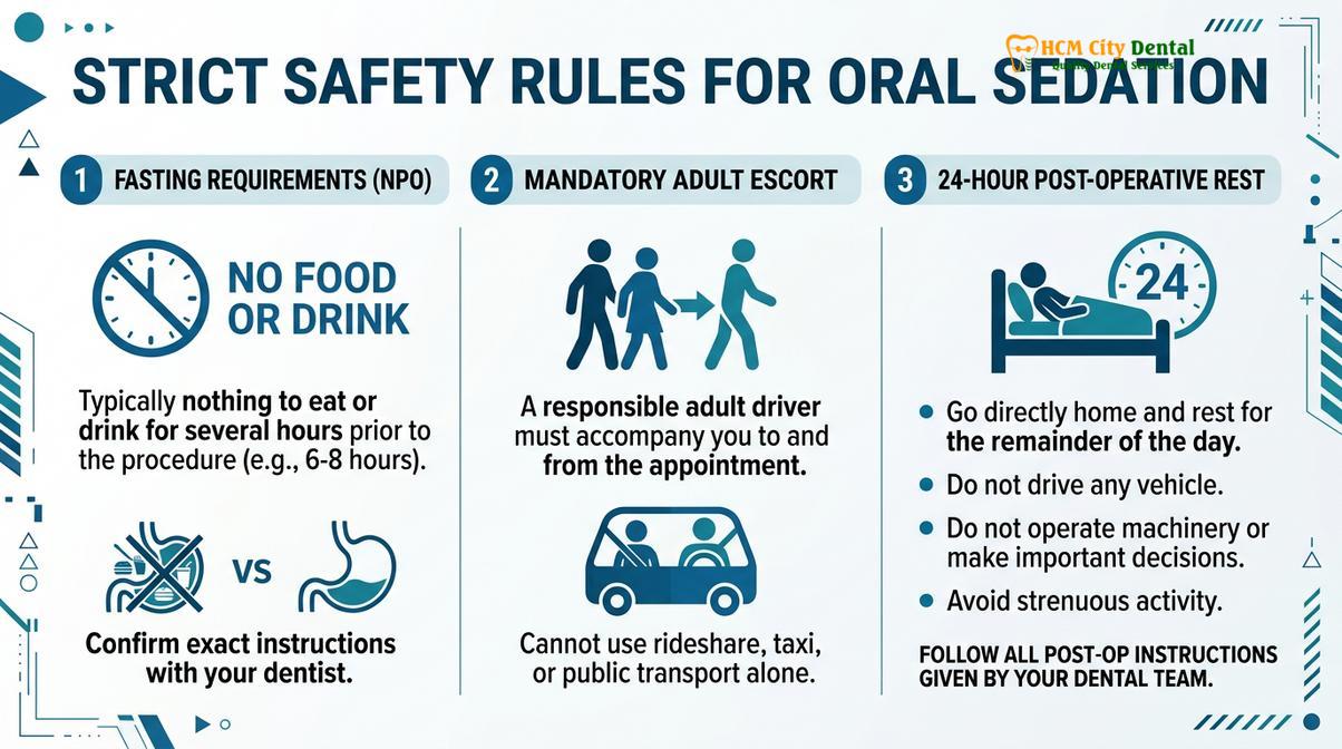 Summary diagram of oral sedation dentistry