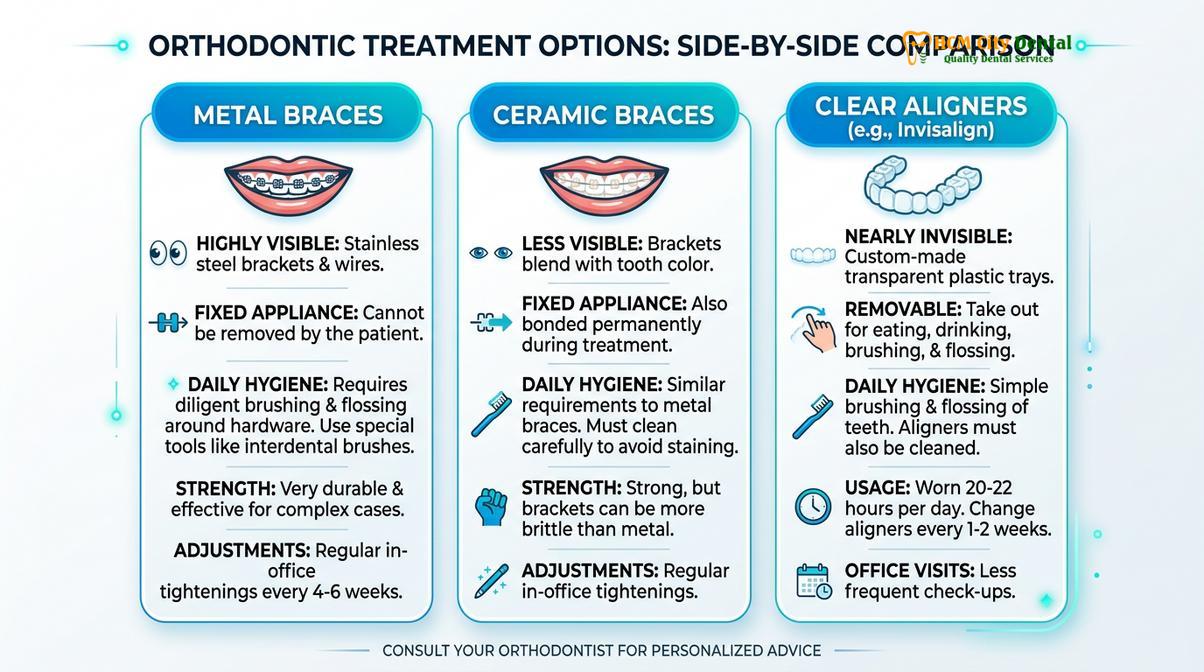 Summary diagram of orthodontic care guide
