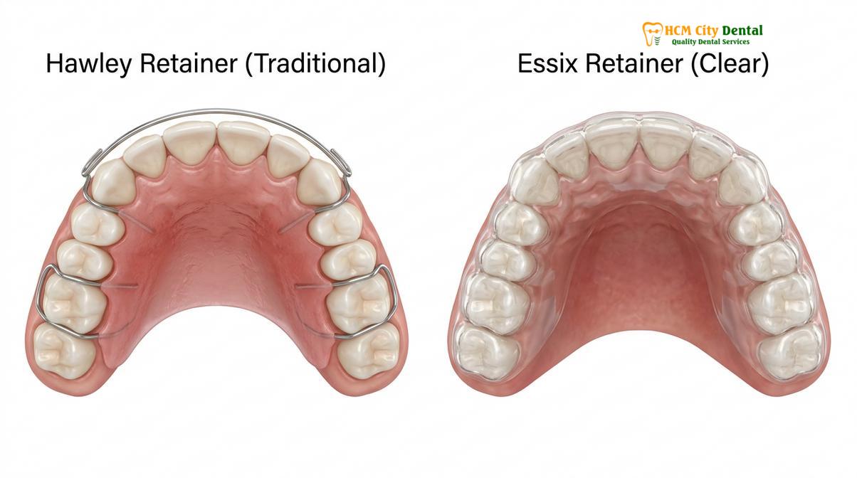 Clinical photography related to orthodontic retainer price Ho Chi Minh City