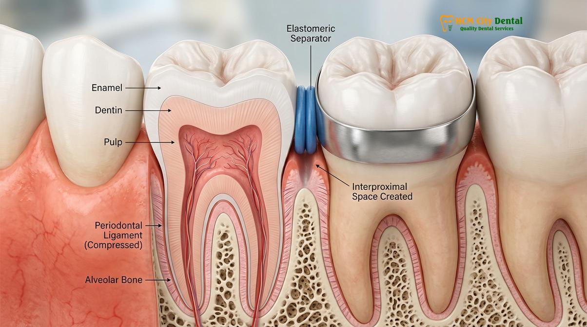 Clinical photography related to Orthodontic Spacers Separators Pain