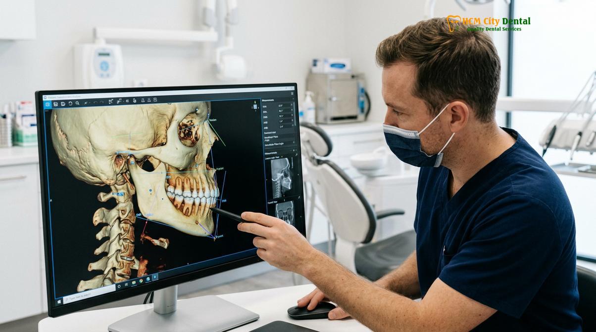 Clinical photography related to overbite braces process