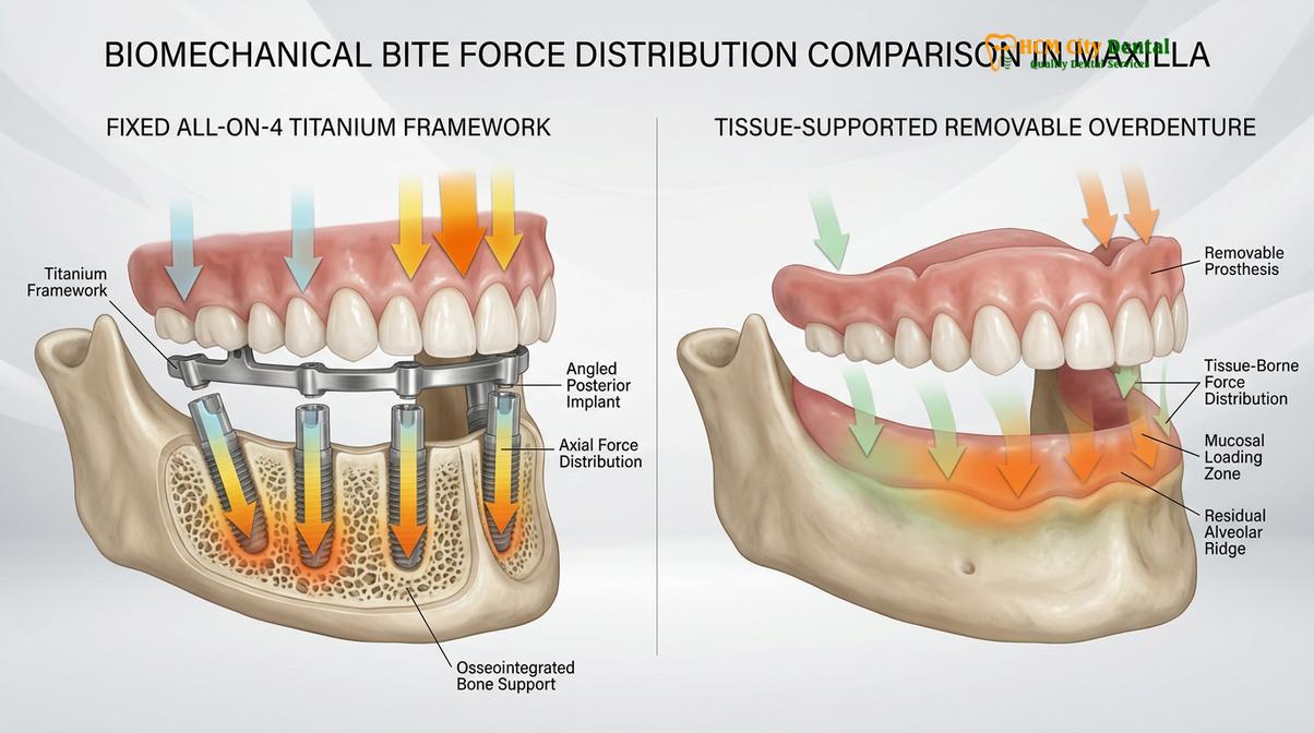 Clinical photography related to Overdenture vs All on 4