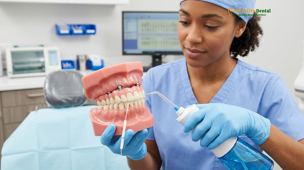 Visual description of Overdenture vs All on 4