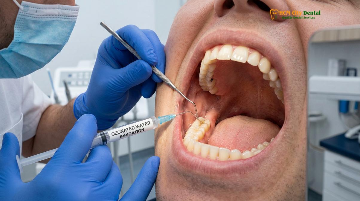 Visual description of ozone therapy dentistry
