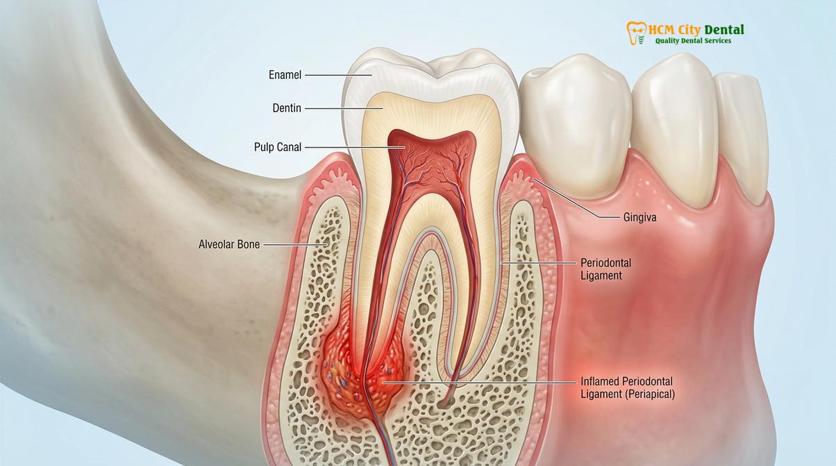 Clinical photography related to pain after root canal normal vs emergency