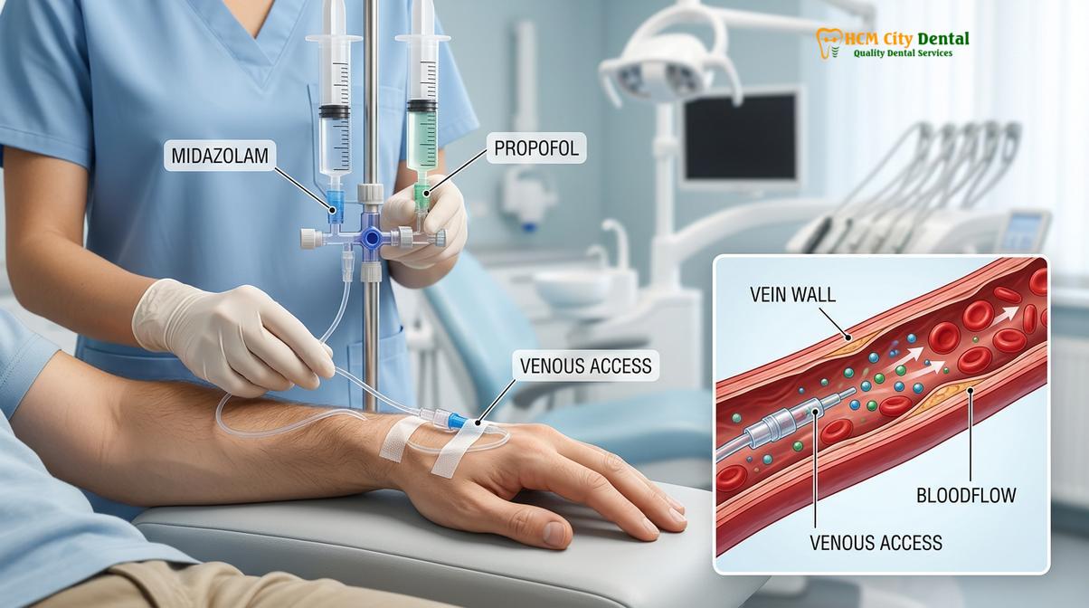 Clinical photography related to iv sedation dental surgery vietnam