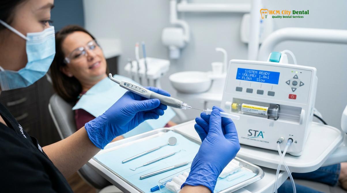 Clinical photography related to Painless Tooth Extraction Sedation Options Vietnam