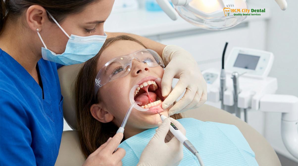 Visual description of pediatric dental insurance saigon