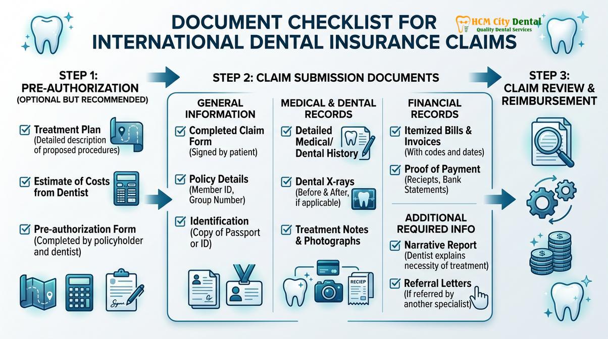 Summary diagram of pediatric dental insurance saigon
