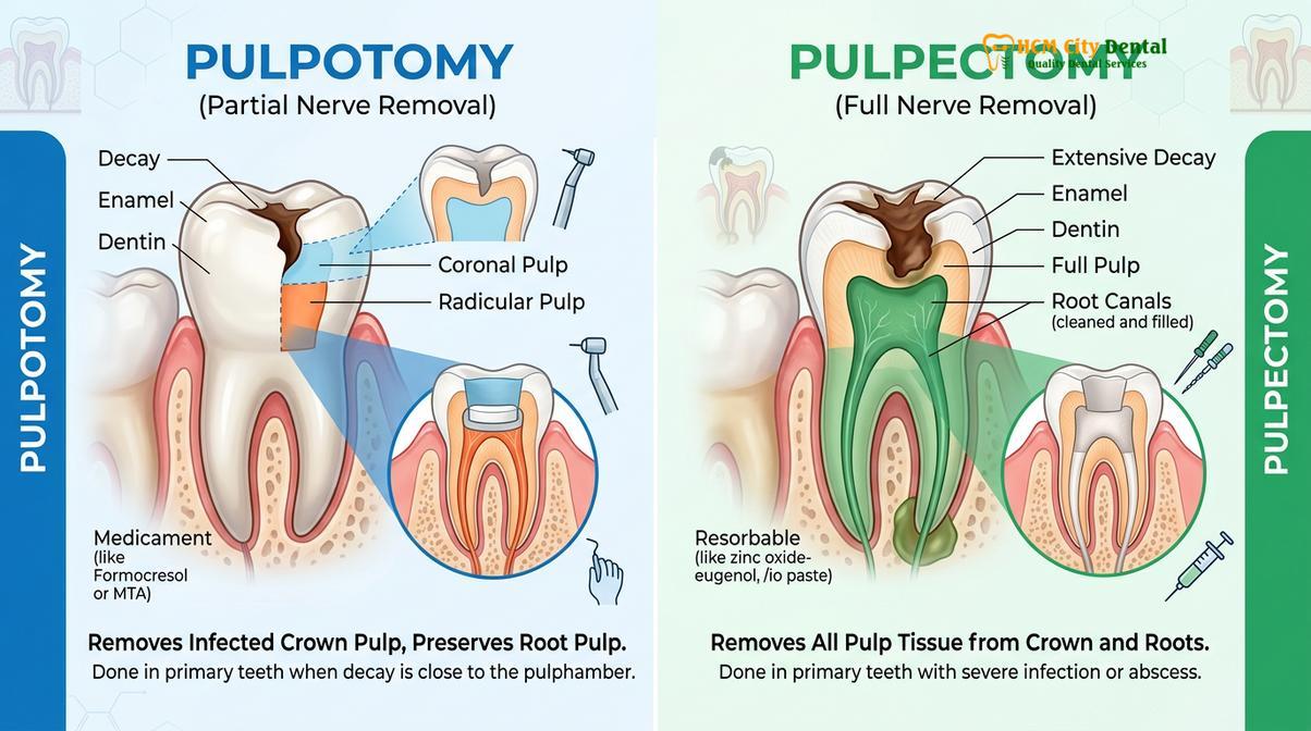 Visual description of Pediatric Root Canal HCMC